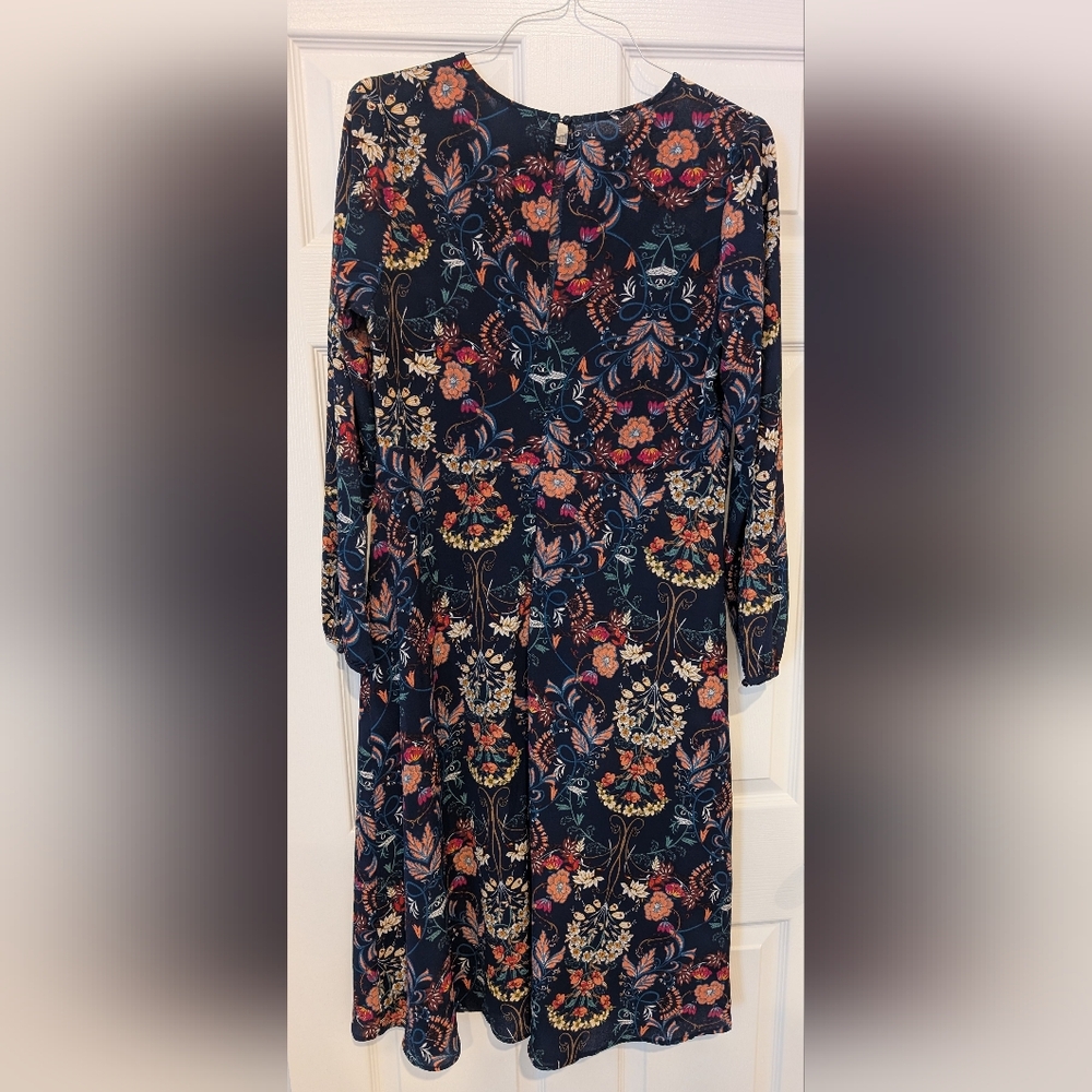 Lulu's Garden Splendor Navy Floral Dress XL